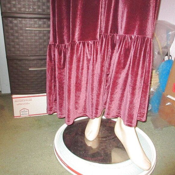 Torrid Velvet Tiered Maxi Dress Size 4X Pockets Witchy Goth Grunge Steampunk NEW - Picture 5 of 12